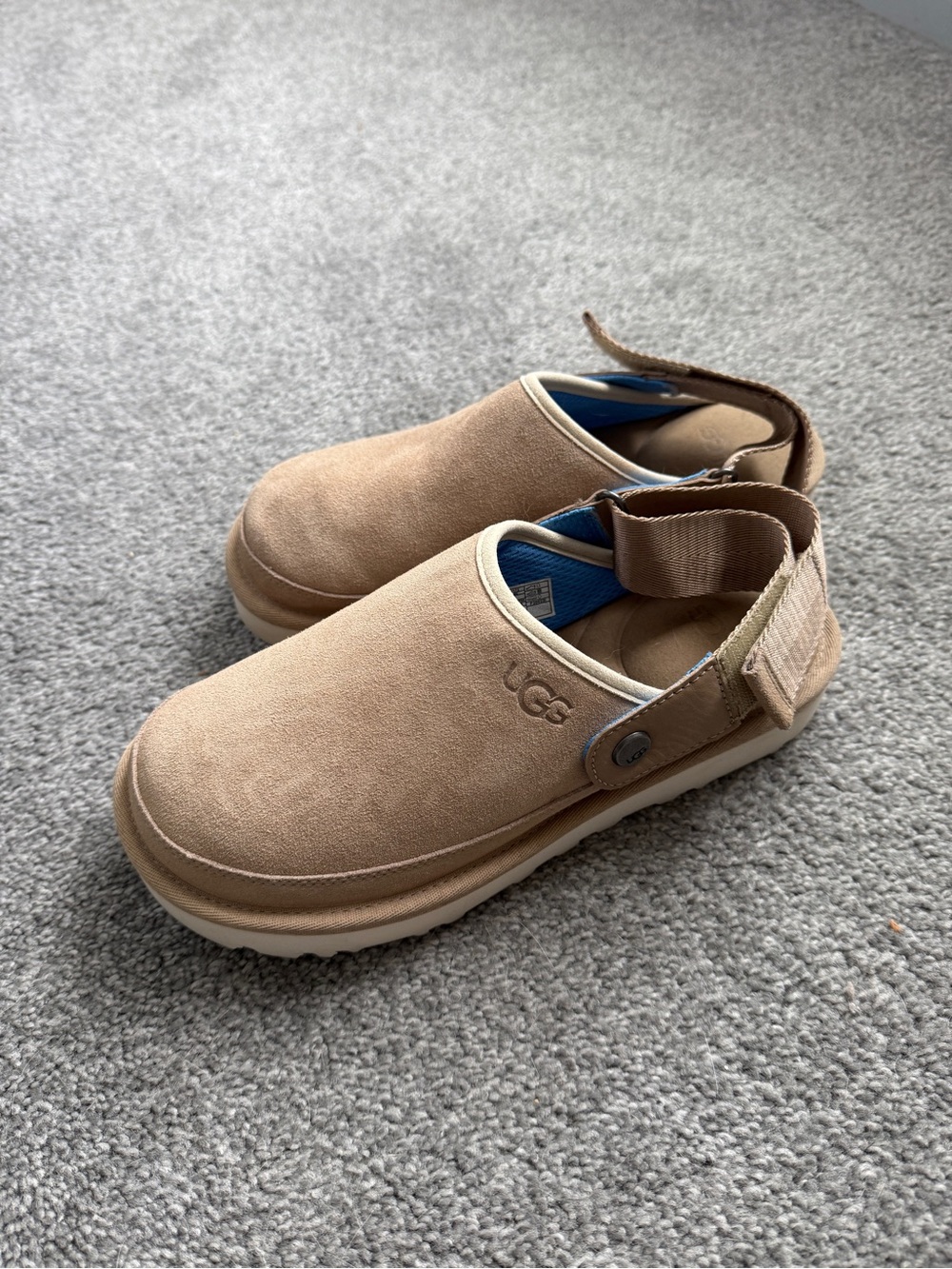 UGG Men's Suede Slip-On Loafer Clogs in Beige